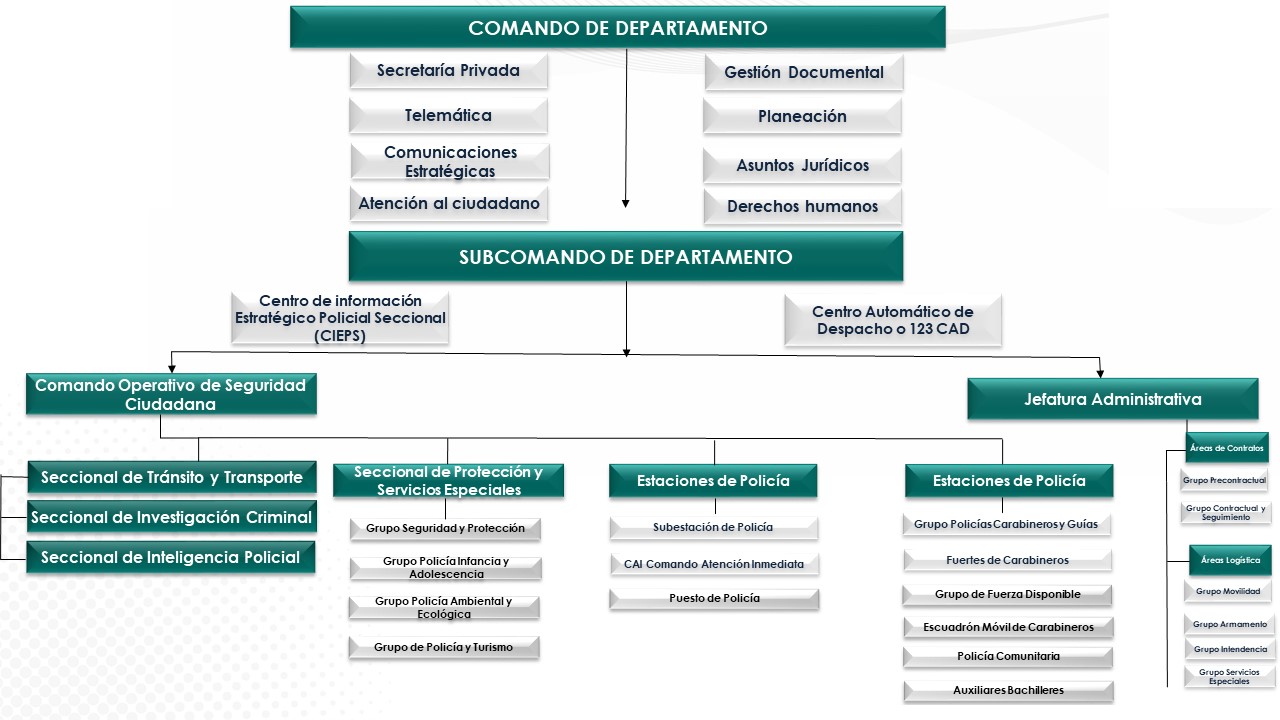 ORGANIGRAMA DEL DEPARTAMENTO DE POLICÍA CUNDINAMARCA