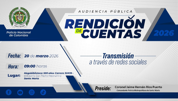Rendici&oacute;n de Cuentas Polic&iacute;a Metropolitana de Santa Marta 2025