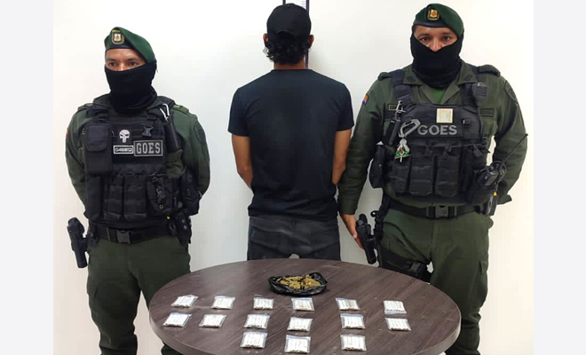 Capturado por delito de estupefacientes 