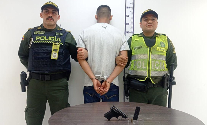 Mediante el 'Plan Cazador' la Policía capturó un hombre que tenía en su poder un arma de fuego en Villavicencio