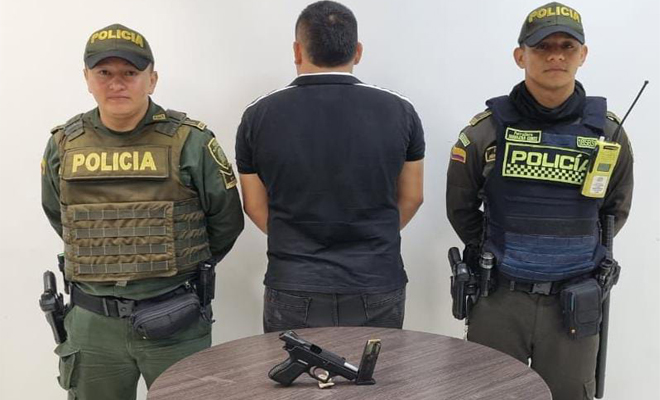 Capturado con arma de fuego en Villavicencio