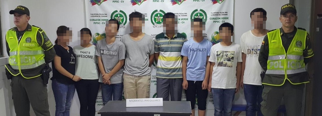 los detenidos son de nacionalidad China  Inmigrantes ilegales detenidos en Risaralda