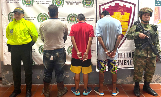 Tres hombres considerados los principales dinamizadores del hurto de motos en Acacías fueron puestos a disposición de la justicia por hurto calificado y concierto para delinquir