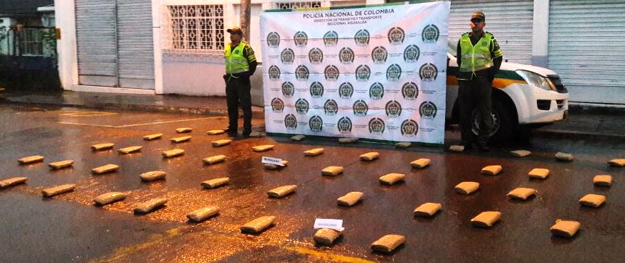 la droga tenía como destino la ciudad de Bucaramanga 26 kilos de marihuana incautada