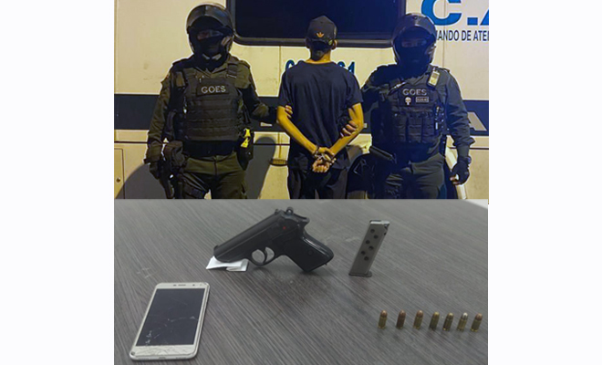 Mediante el 'Plan Cazador' el GOES de la Policía capturó un hombre que tenía en su poder un arma de fuego en Villavicencio