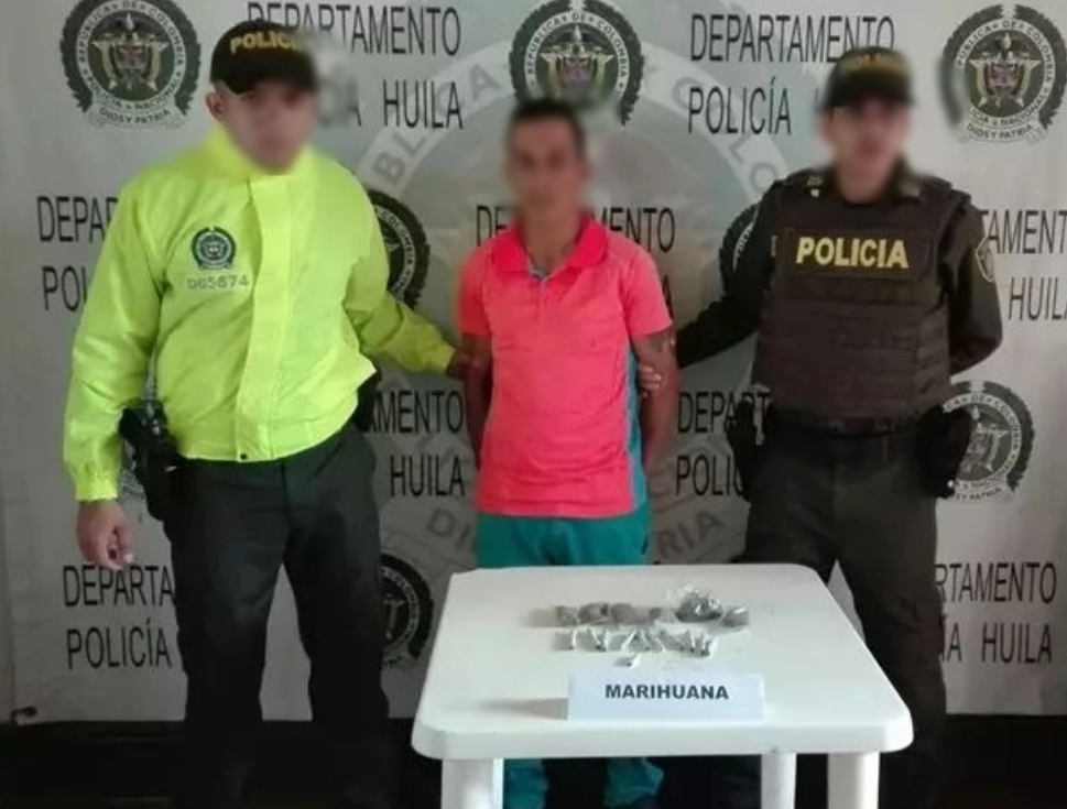 Avanza lucha frontal contra el microtráfico en el Huila sorprendido-con-marihuana-Huila