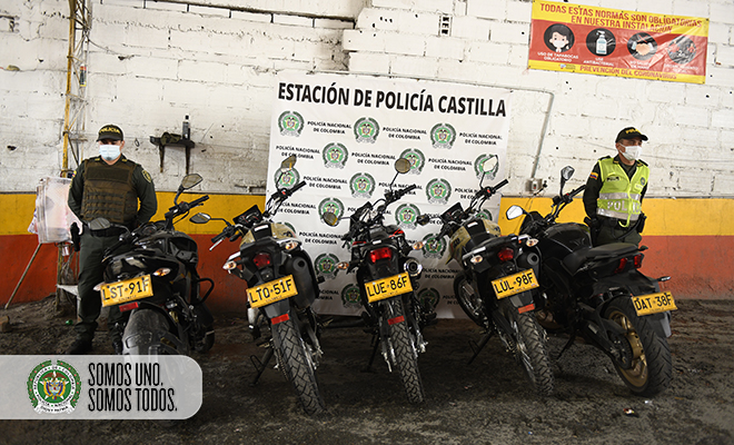 5 motocicletas recuperadas