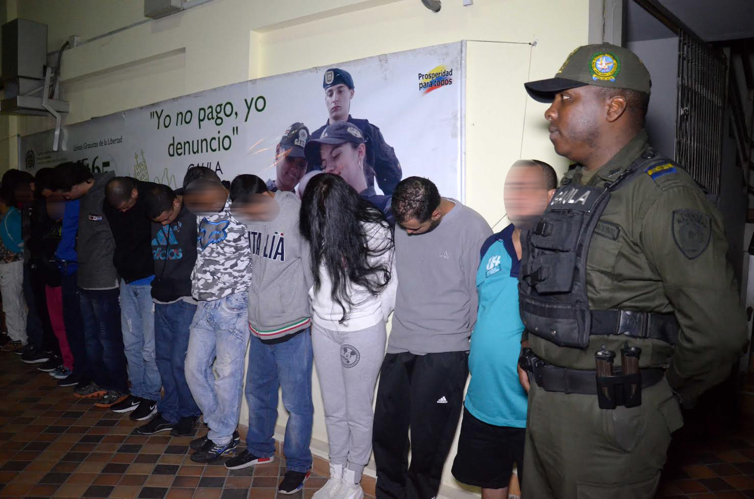 Operación contra la extorsión en el municipio de Itagüí