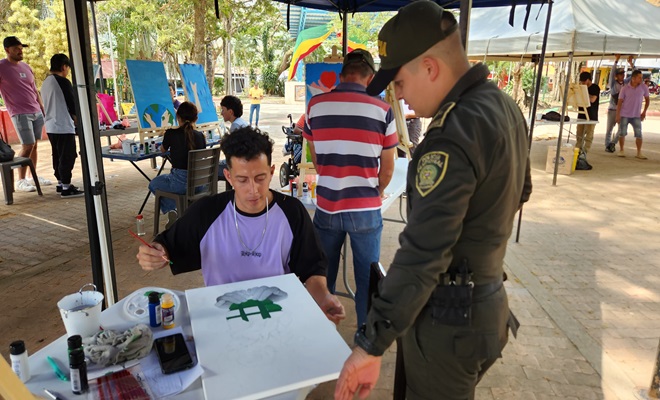 Acompañamiento de la Policía en la actividad de arte