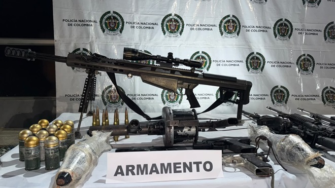 Armamento incautado operación contra las  (ACSN)