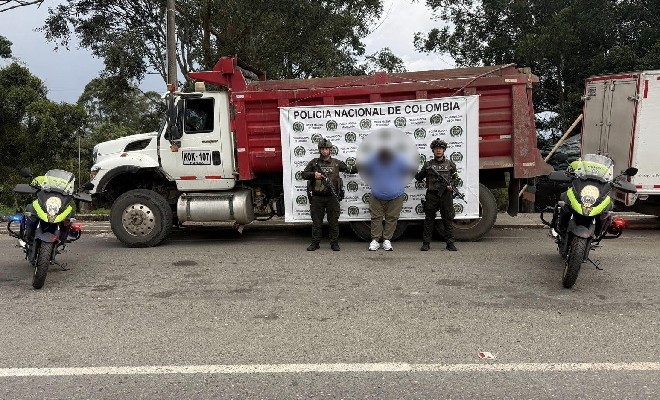 Capturado por receptación y recuperada una volqueta hurtada en el Cauca