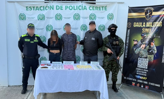 Desmantelada olla de microtráfico en Cereté Caen distribuidores de sustancias estupefacientes que traficaban en entornos educativos