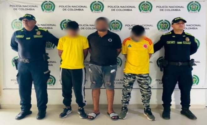 Polic&iacute;a Nacional captur&oacute; a tres personas se&ntilde;aladas de homicidio en Bosconia, Cesar