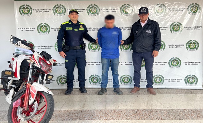Captura en flagrancia y recuperaci&oacute;n de motocicleta