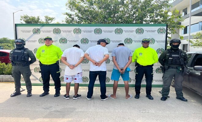 cuatro polic&iacute;as, tres capturados alias los perros en el Casanare 
