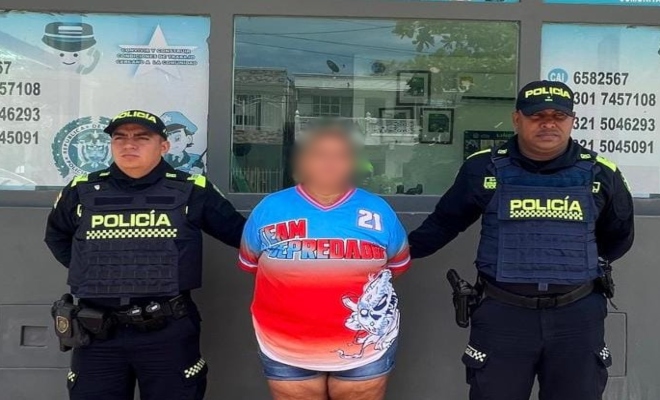 Capturada por el delito de trafico de estupefacientes Capturada por el delito de trafico de estupefacientes