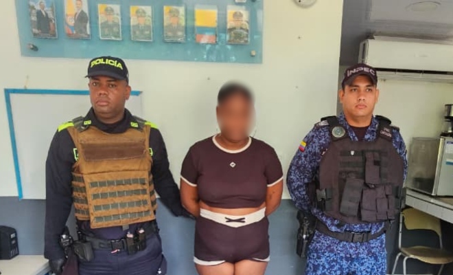 Capturada por el delito de trafico de estupefacientes Capturada por el delito de trafico de estupefacientes