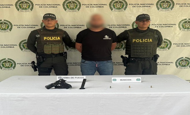 Capturado en Neiva por porte ilegal de arma de fuego durante operativos de control policial Capturado en Neiva por porte ilegal de arma de fuego durante operativos de control policial