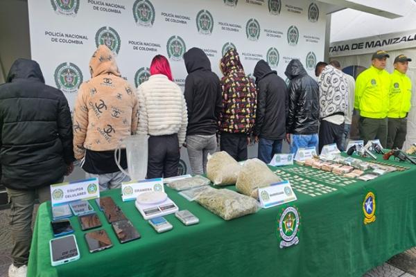 Participantes del grupo delincuencial Evidencia encontrada en el allanamiento