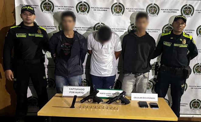 Capturados hurto y armas de fuego incautadas Capturados hurto y armas de fuego incautadas