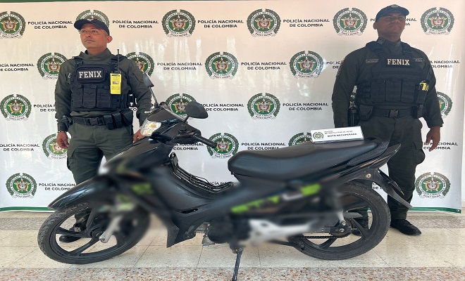 El Grupo FÉNIX de la Policía Nacional, logra recuperar una motocicleta