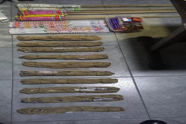 Incautación de pólvora Elementos de pólvora