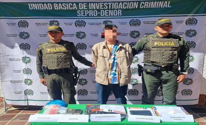 En la carrera 9 del municipio de Pamplona, fue sorprendido un hombre portando 15 gramos de clorhidrato de cocaína  En la carrera 9 del municipio de Pamplona, fue sorprendido un hombre portando 15 gramos de clorhidrato de cocaína