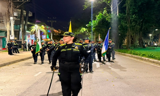 Policía Nacional prepara participación en desfile del 20 de Julio en Montería