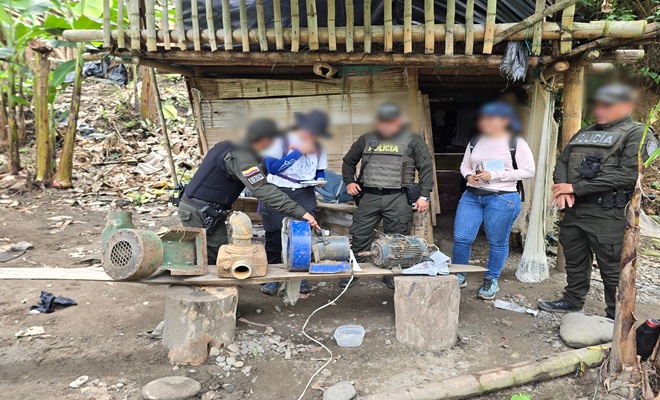 Capturadas tres personas por extracci&oacute;n ilegal de material de arrastre en zona rural de Manizales