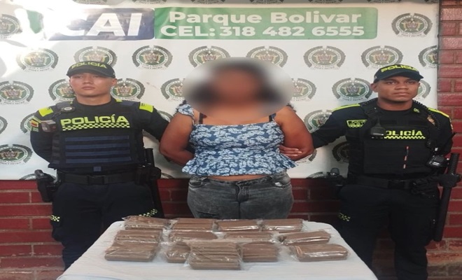 Una mujer fue capturada por el delito de tráfico, fabricación y porte de estupefacientes