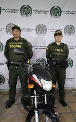 Policía Nacional recupera  motocicleta reportada como  hurtada  actividades de control y verificación realizadas por  la Policía Nacional en Pasto