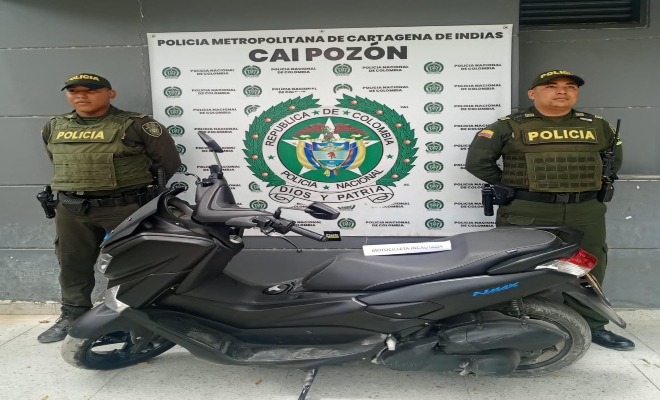 Recuperación de una motocicleta en Cartagena Recuperación de una motocicleta en Cartagena