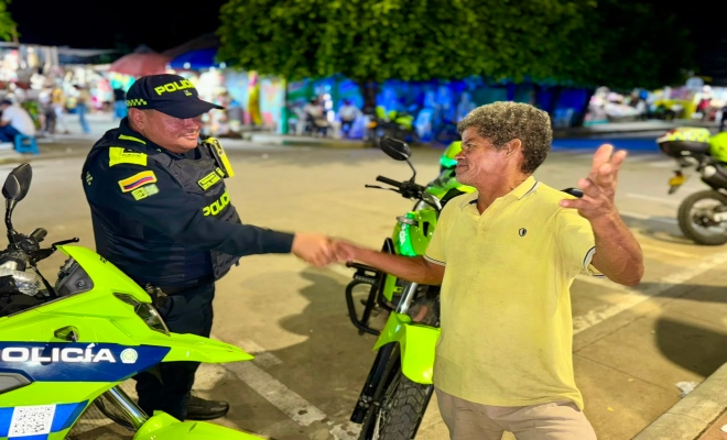 La Policía Nacional garantiza la seguridad durante el Festival Nacional del Porro en San Pelayo