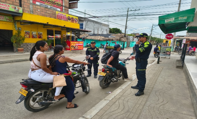 La Policía en Montería refuerza prevención del hurto de motocicletas en Canta Claro