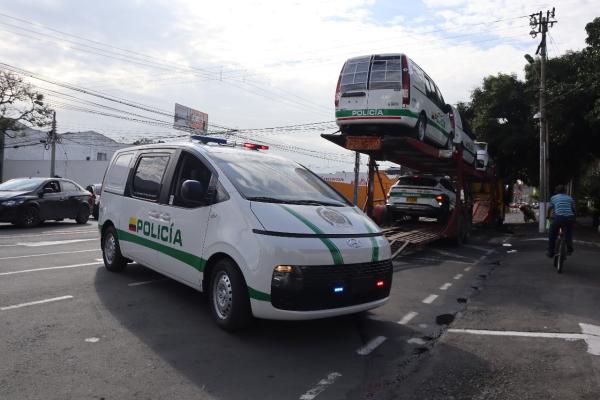 COP16 Colombia Vehículos híbridos de la Policía en la COP16