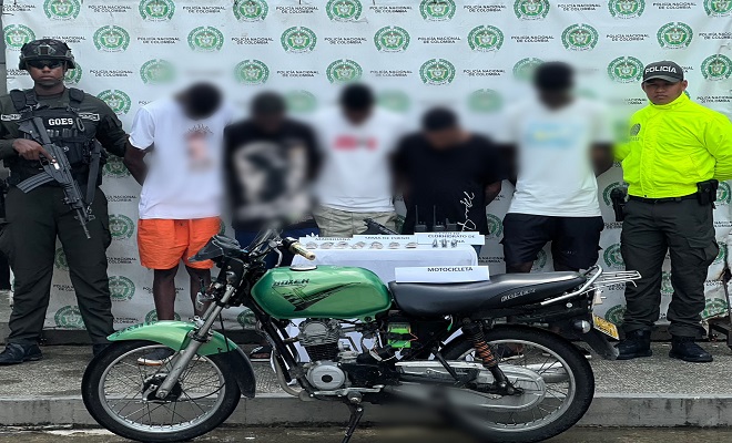 Cinco capturados durante diligencias de registro y allanamiento en Quibdó