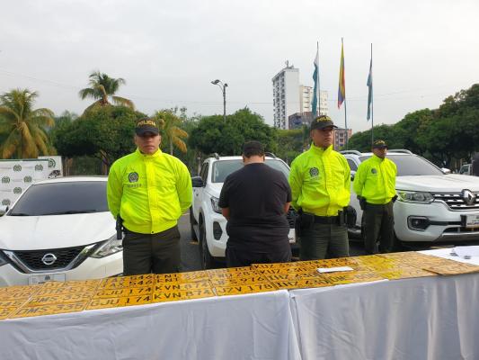 Los vehículos recuperados se encontraban avaluados aproximadamente en $550.000.000 Los vehículos recuperados se encontraban avaluados aproximadamente en $550.000.000