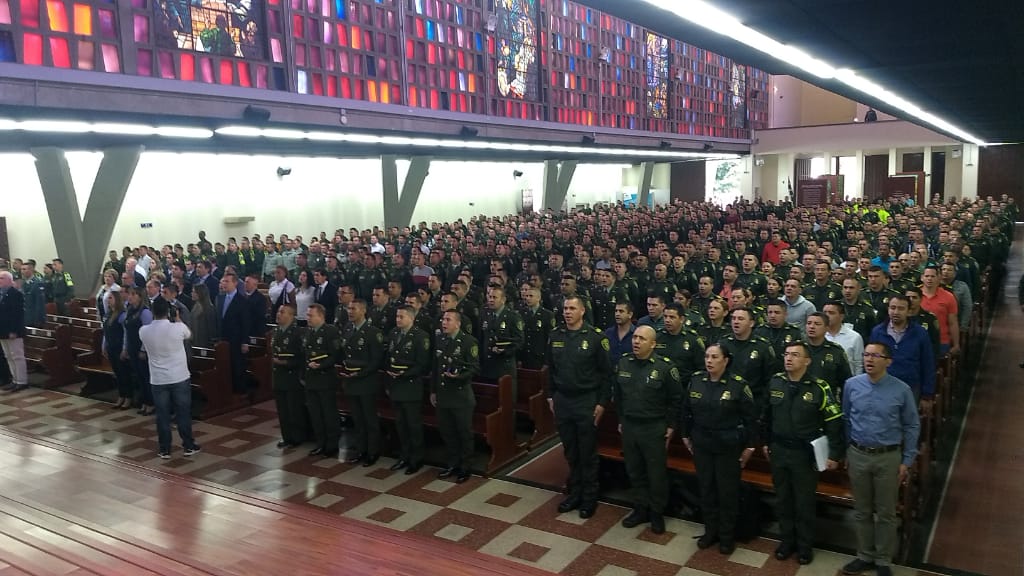 Ceremonia de celebración de aniversario 36 de la Policía Metropolitana del Valle de Aburrá