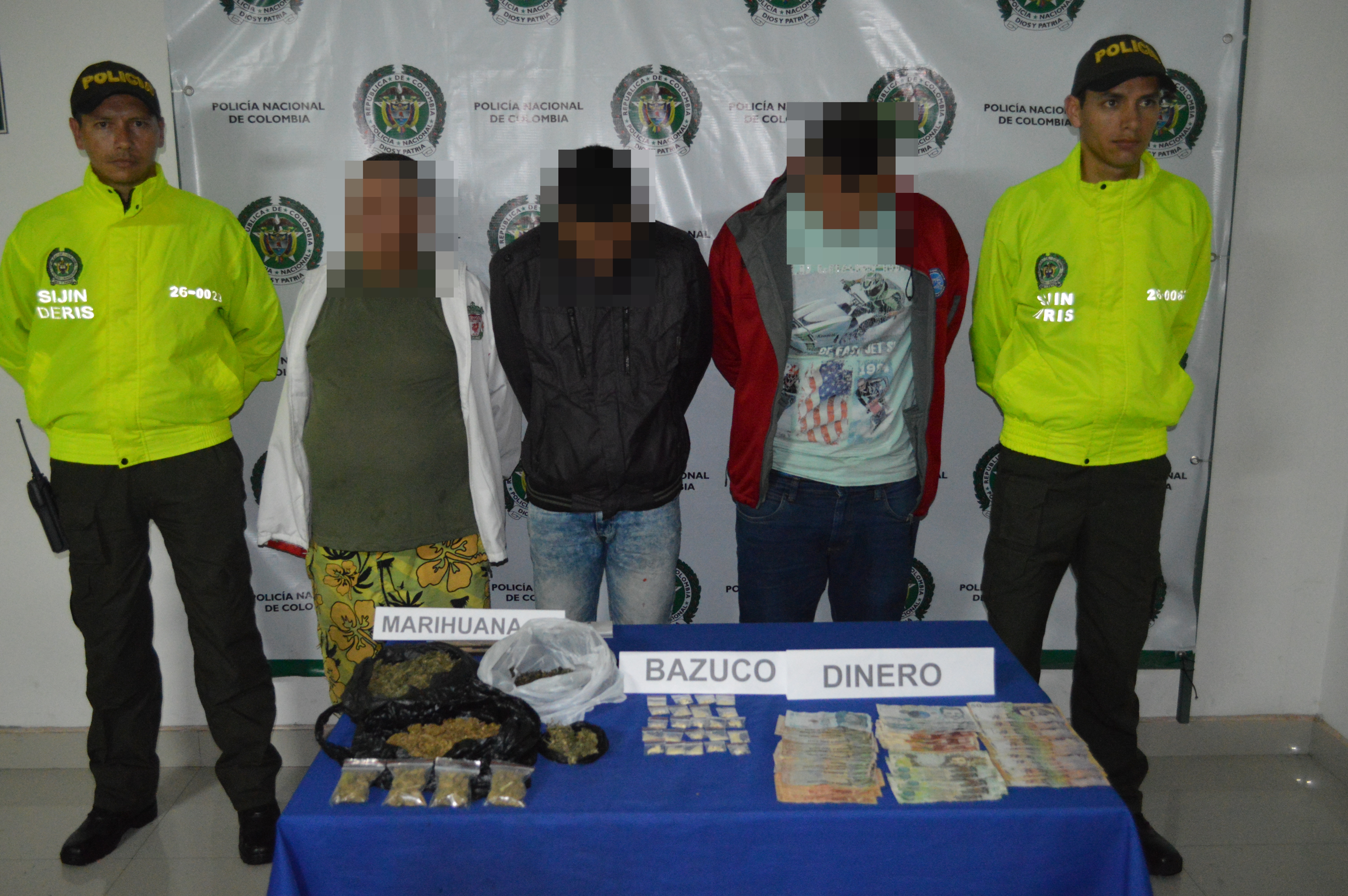 Realizados allanamientos de manera simultánea-Dos de los detenidos presentan anotaciones judiciales por el delito tráfico de estupefaciente. capturados allanamiento belén de umbría