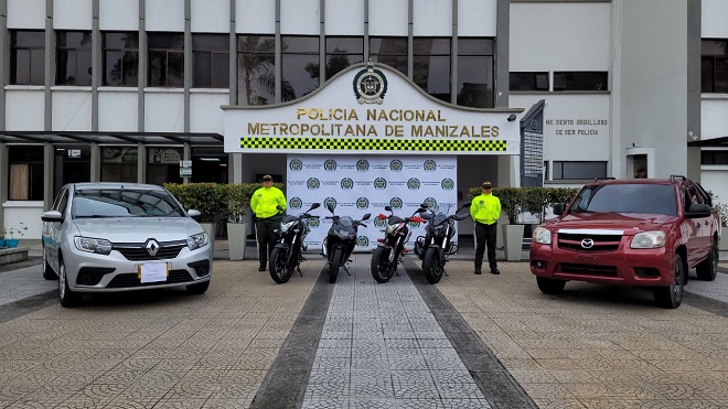 Recuperados seis automotores avaluados en $165.000.000