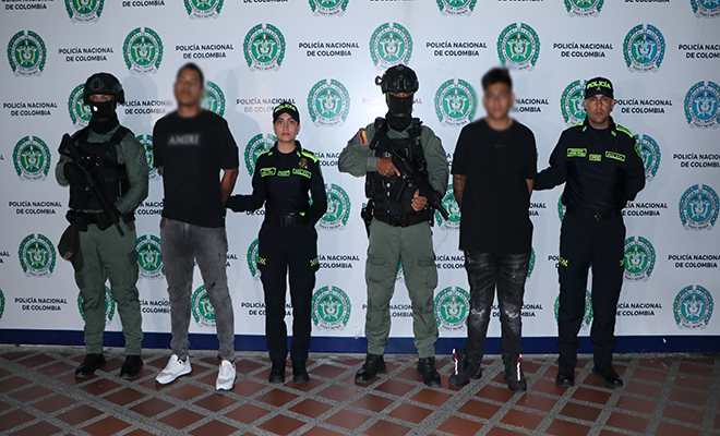 Capturados alias &acute;Care Ni&ntilde;a` y &acute;Jair`, objetivos de alto valor del multicrimen en La Virginia