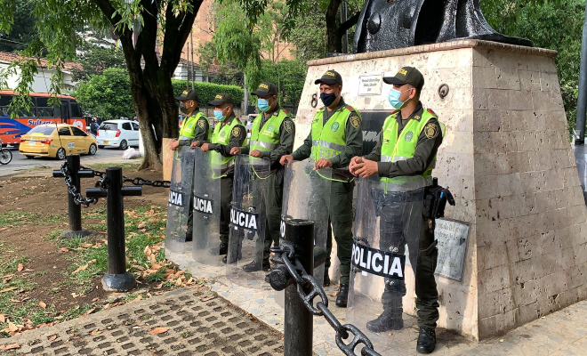 2000 policías comprometidos con la seguridad ciudadana  cali-policia-seguridad-protestas