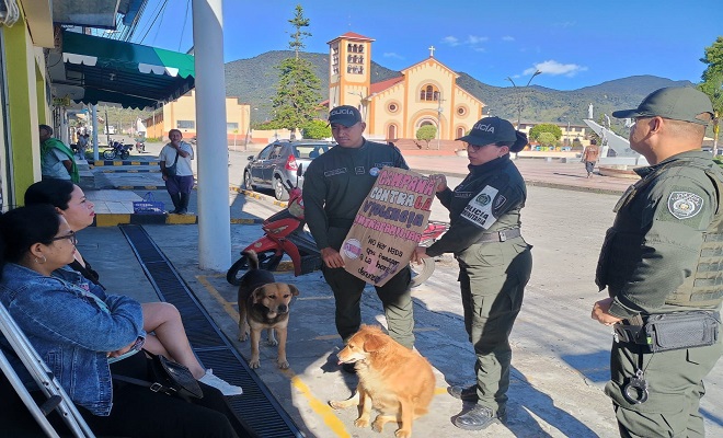 Policía realizan campaña de sensibilización a la ciudadanía en vía pública 