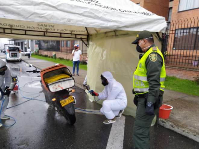 Ratificamos nuestro compromiso en la mitigación del contagio del COVID-19 Realizamos jornadas de desinfección en varios sectores de la ciudad