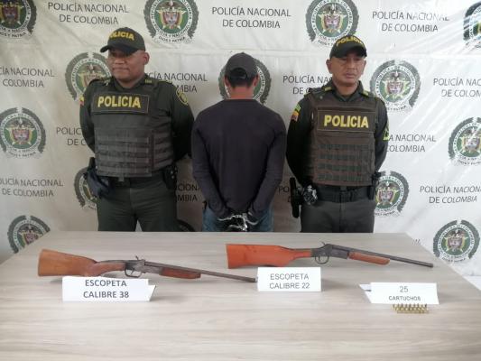 Captura en flagrancia e incautación de armas de fuego 