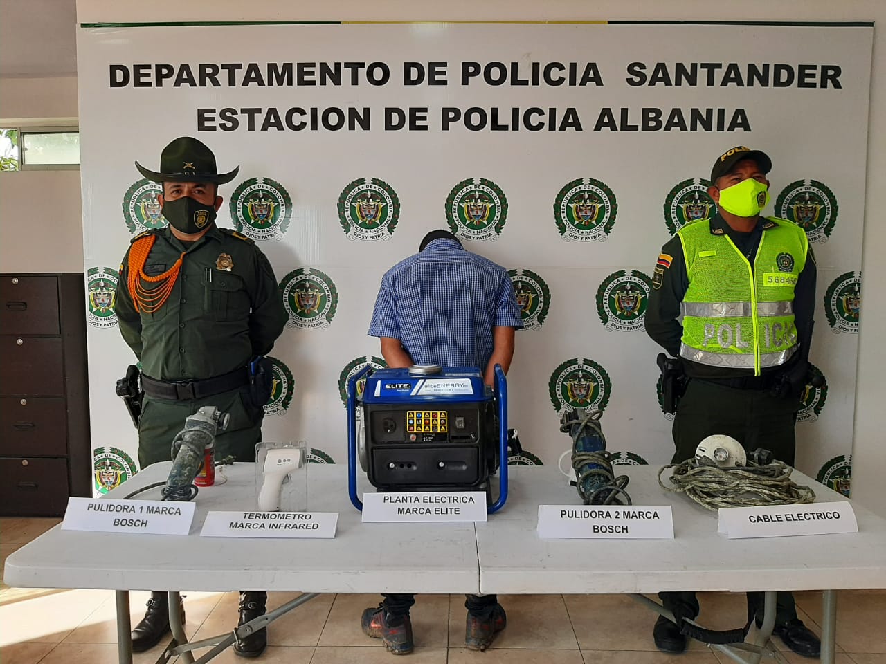 Capturamos en flagrancia a un hombre tras hurtar herramientas de una construcción Captura_Hurto_Albania