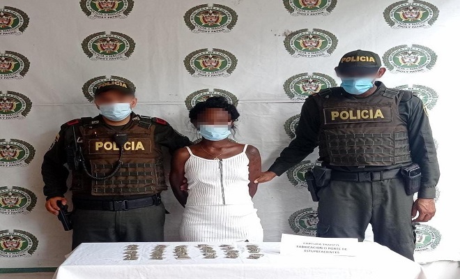 Capturada mujer por porte y tráfico de estupefaciente Capturada mujer