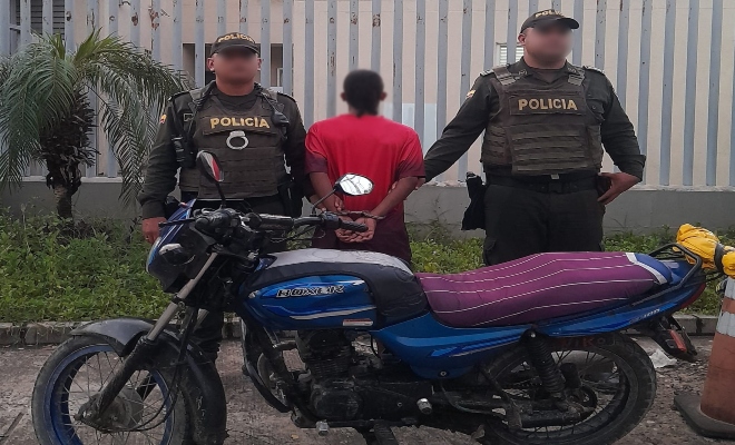 Capturado por hurto de motocicleta Capturado por hurto de motocicleta