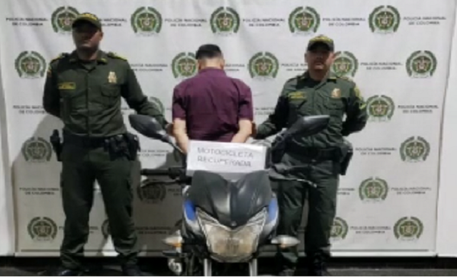 Capturado en Medellín cunado se movilizaba en motocicleta hurtada