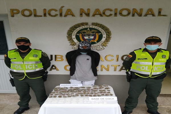 Se dirigía al municipio de Marsella  Capturado con 114 dosis de sustancia estupefaciente